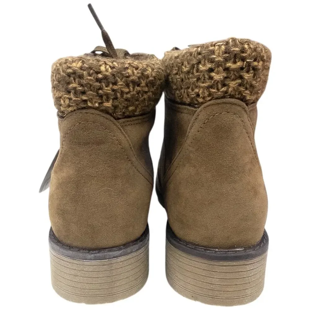 Muk Luks Hiker Denali Boots Women's size 8 Knit Collar Ankle Boots